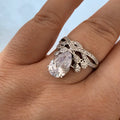 Anillo ajustable de plata con circonita – diseño elegante