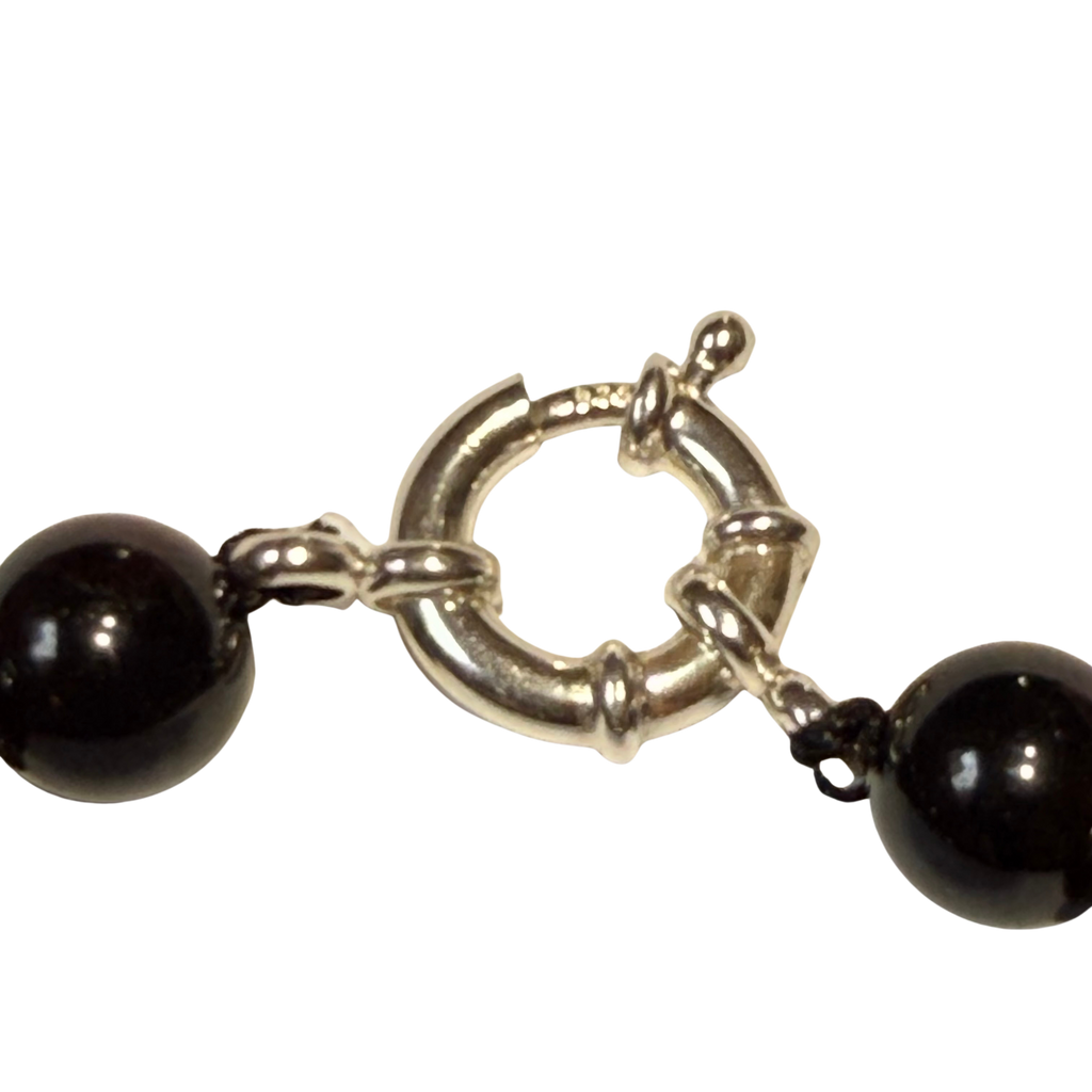 Pulsera de granate natural con cierre de plata 925