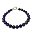 Pulsera de lapislázuli natural con cierre de plata 925